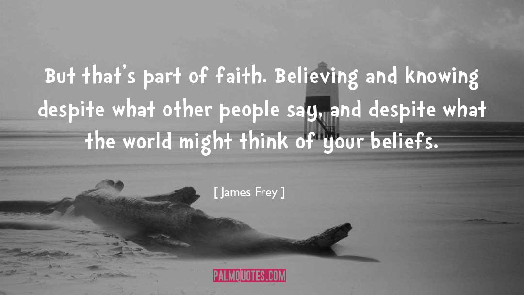 James Frey Quotes: But that's part of faith.