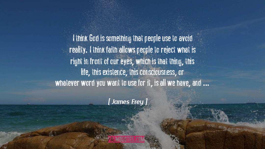 James Frey Quotes: I think God is something