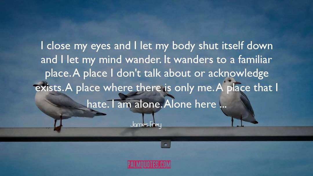 James Frey Quotes: I close my eyes and