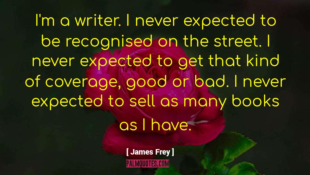James Frey Quotes: I'm a writer. I never