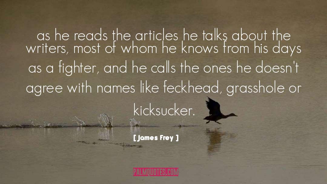 James Frey Quotes: as he reads the articles