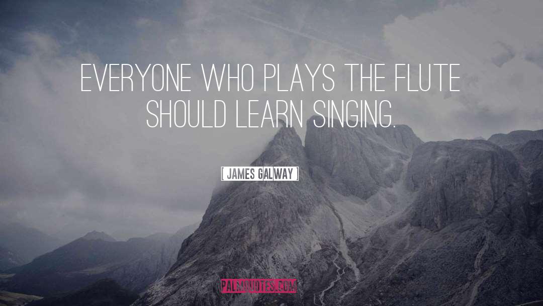 James Galway Quotes: Everyone who plays the flute