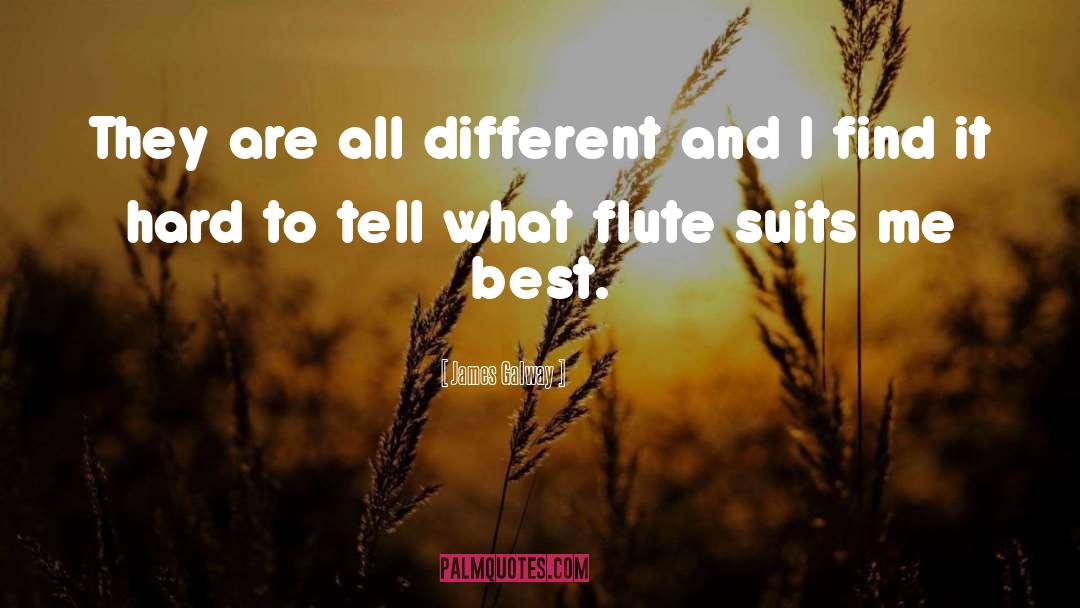 James Galway Quotes: They are all different and