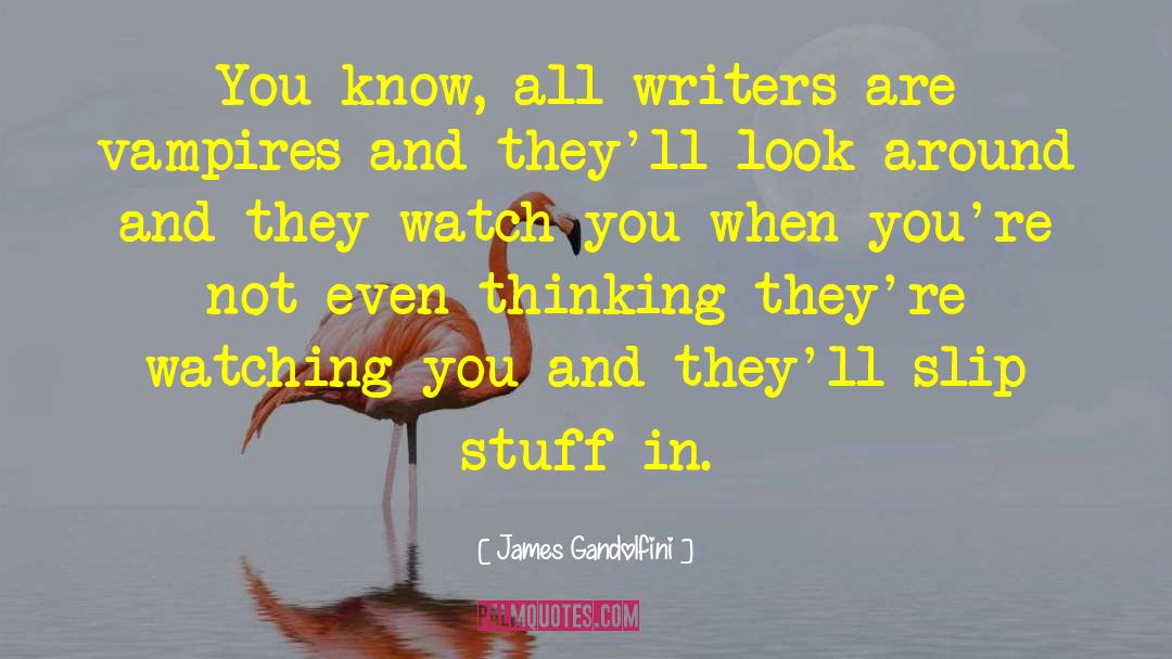 James Gandolfini Quotes: You know, all writers are