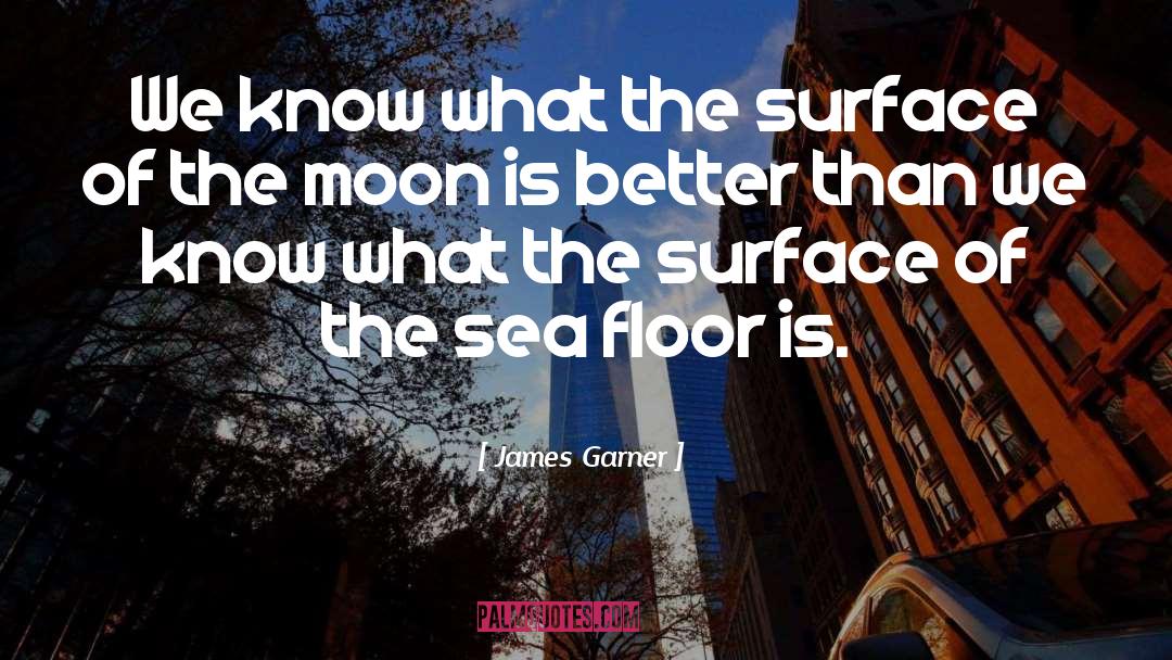James Garner Quotes: We know what the surface