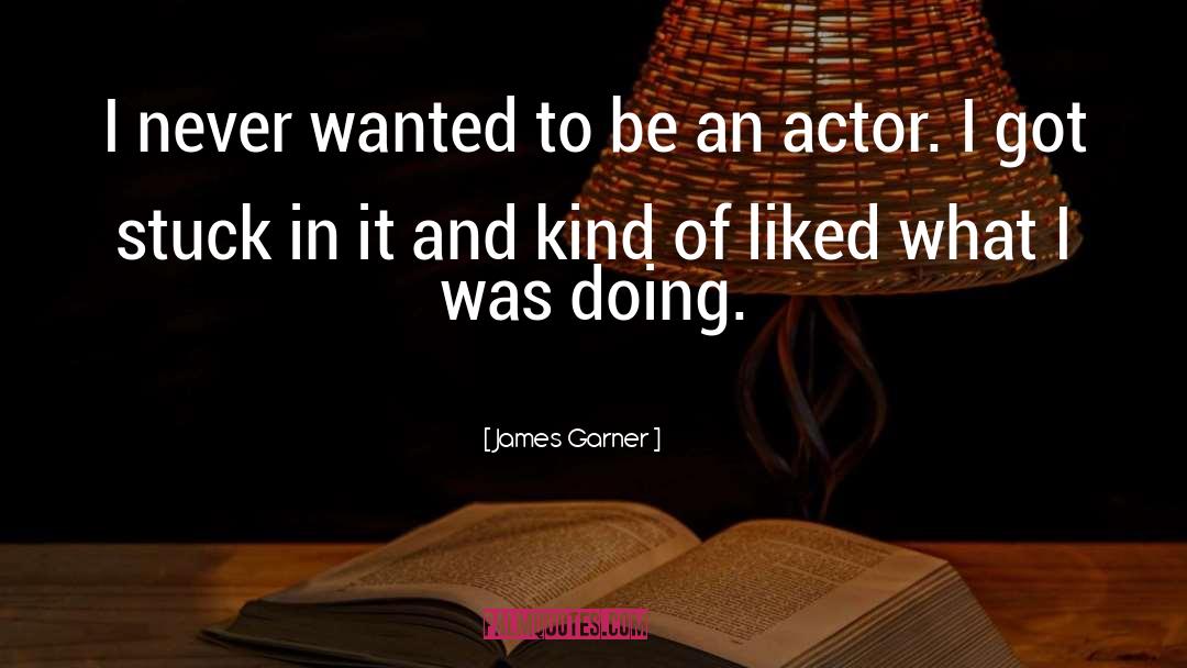 James Garner Quotes: I never wanted to be