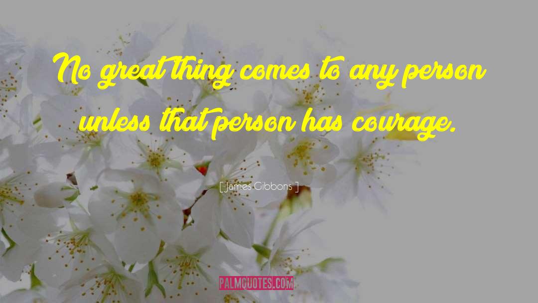 James Gibbons Quotes: No great thing comes to