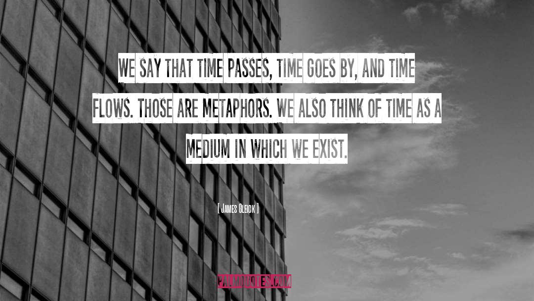 James Gleick Quotes: We say that time passes,