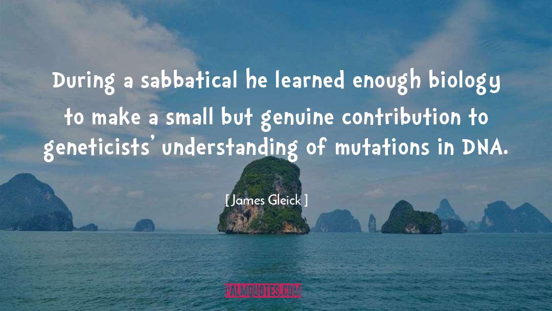 James Gleick Quotes: During a sabbatical he learned