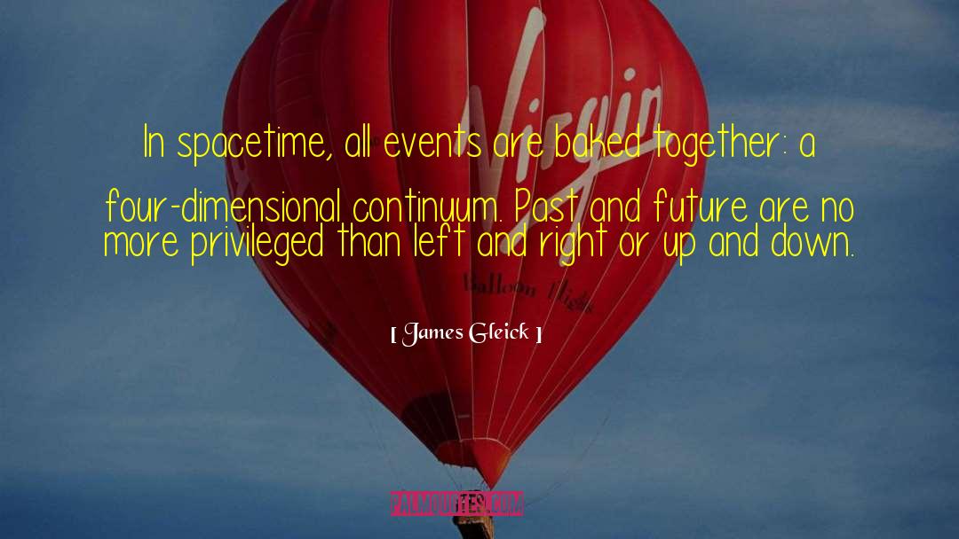 James Gleick Quotes: In spacetime, all events are