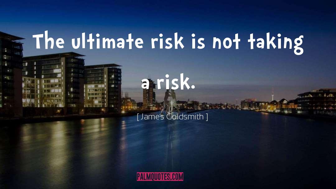 James Goldsmith Quotes: The ultimate risk is not