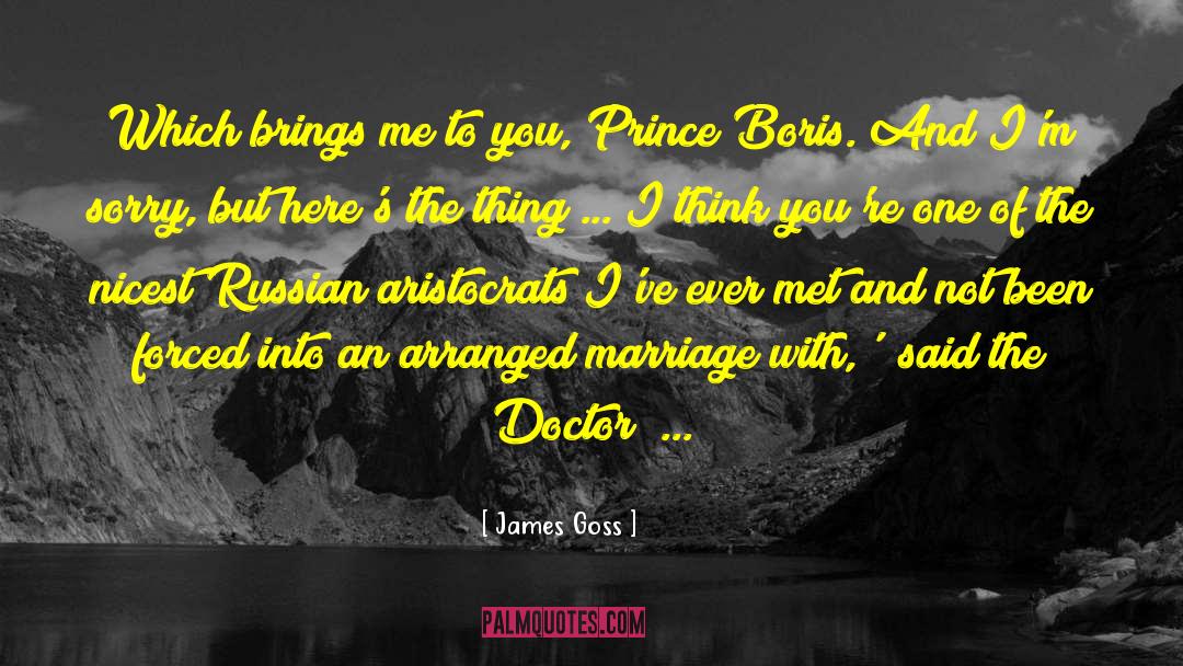 James Goss Quotes: Which brings me to you,