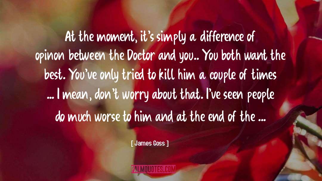 James Goss Quotes: At the moment, it's simply