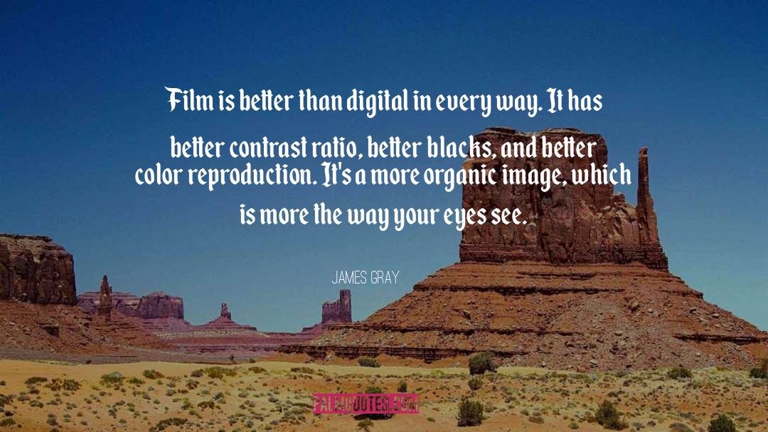 James Gray Quotes: Film is better than digital