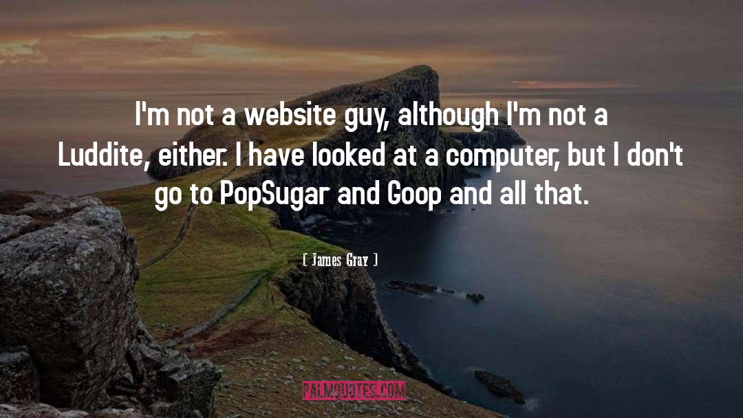 James Gray Quotes: I'm not a website guy,