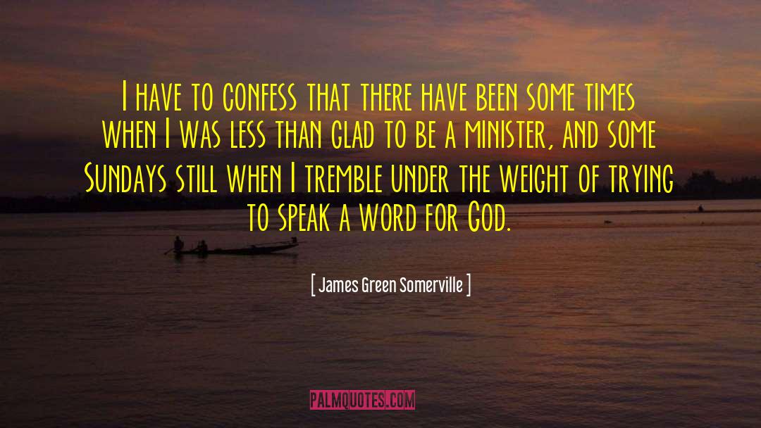 James Green Somerville Quotes: I have to confess that