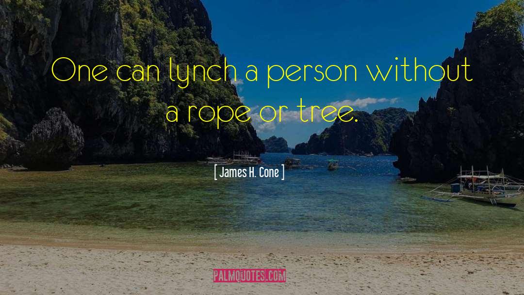 James H. Cone Quotes: One can lynch a person