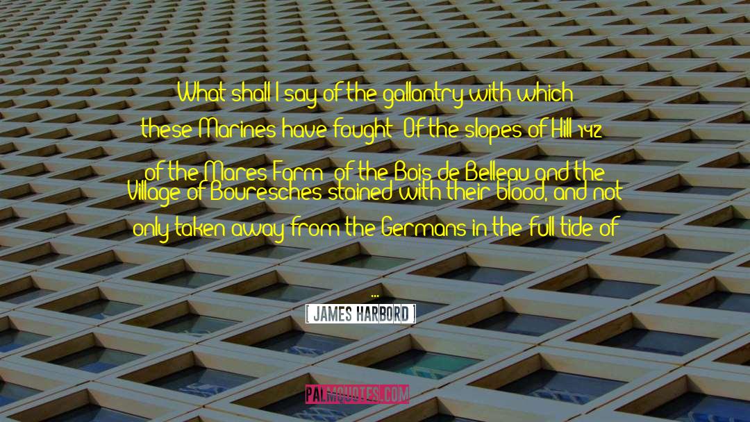 James Harbord Quotes: What shall I say of