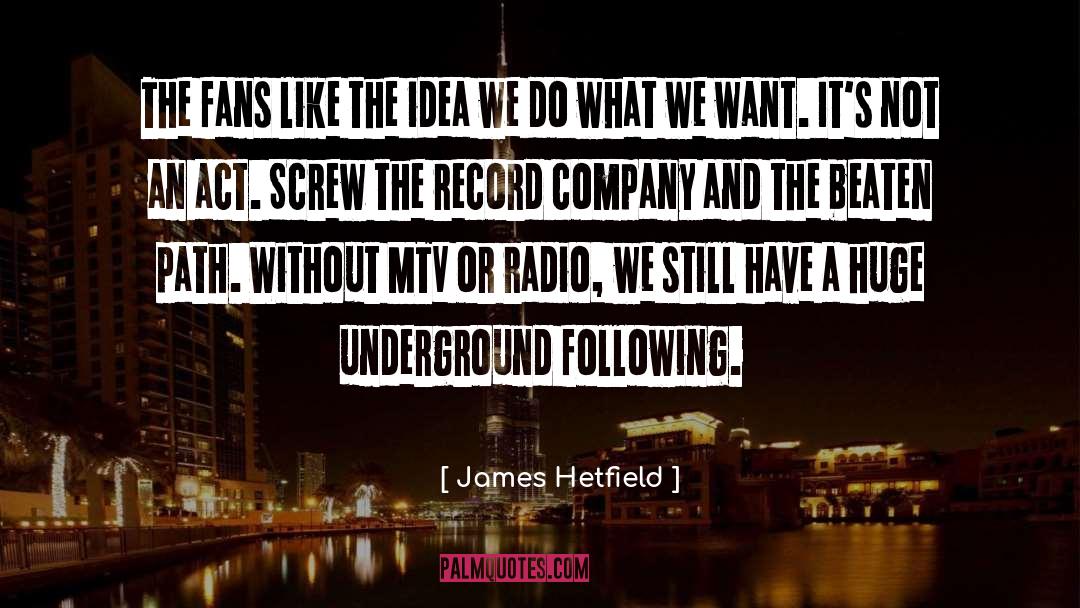 James Hetfield Quotes: The fans like the idea