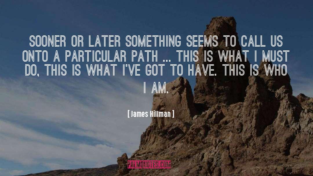 James Hillman Quotes: Sooner or later something seems