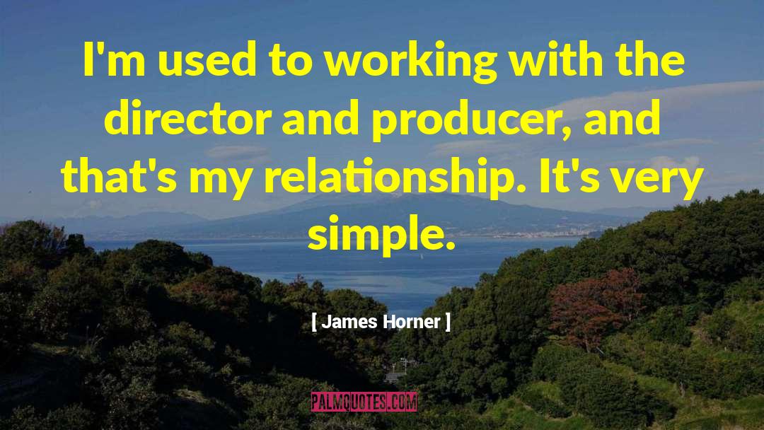 James Horner Quotes: I'm used to working with