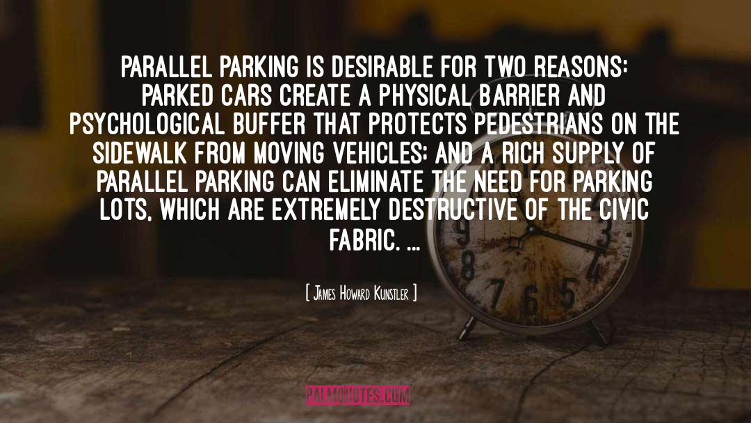 James Howard Kunstler Quotes: Parallel parking is desirable for