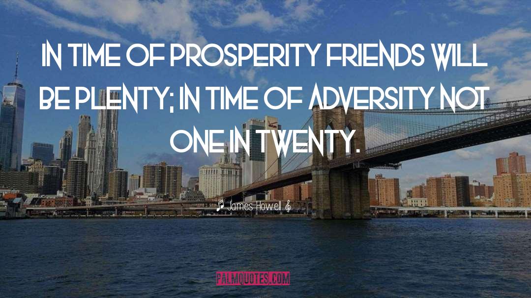 James Howell Quotes: In time of prosperity friends