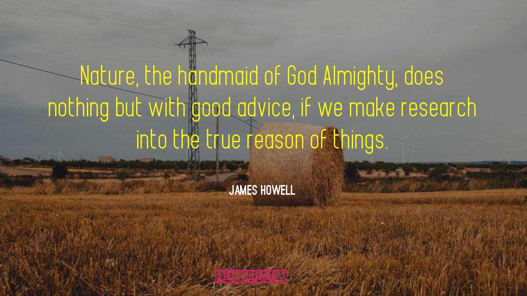 James Howell Quotes: Nature, the handmaid of God