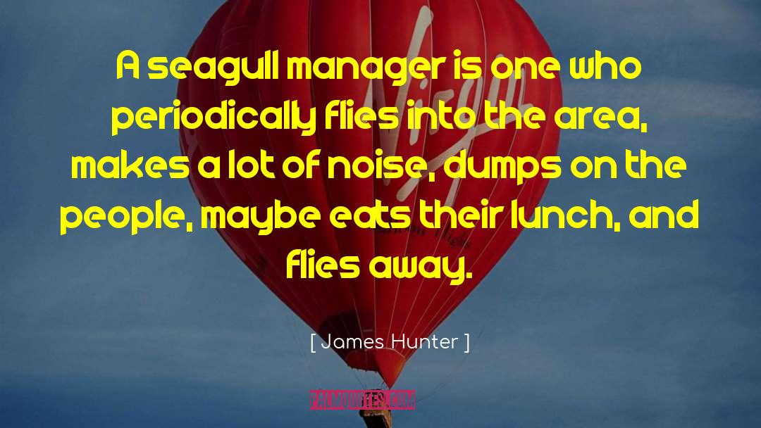 James Hunter Quotes: A seagull manager is one