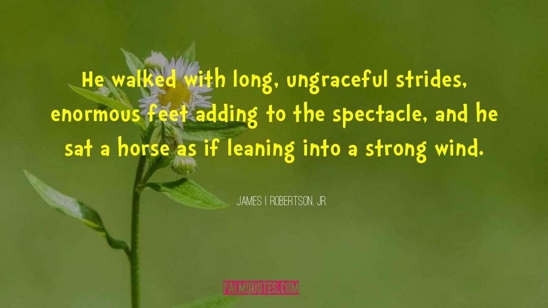 James I. Robertson, Jr. Quotes: He walked with long, ungraceful