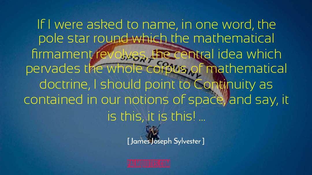 James Joseph Sylvester Quotes: If I were asked to