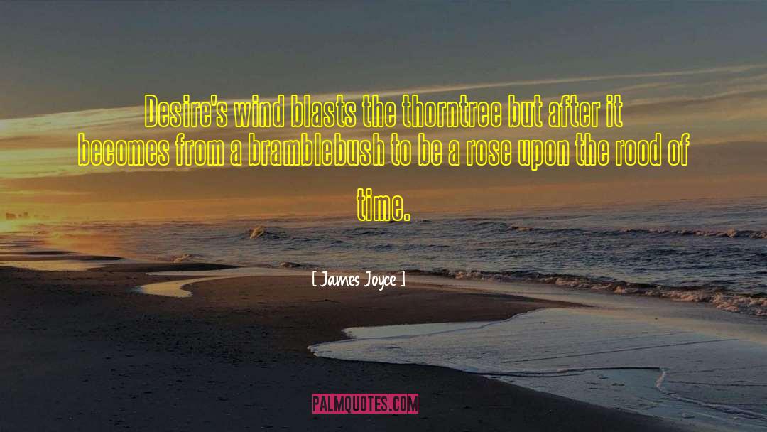 James Joyce Quotes: Desire's wind blasts the thorntree