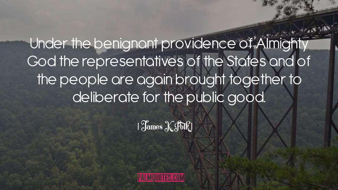 James K. Polk Quotes: Under the benignant providence of