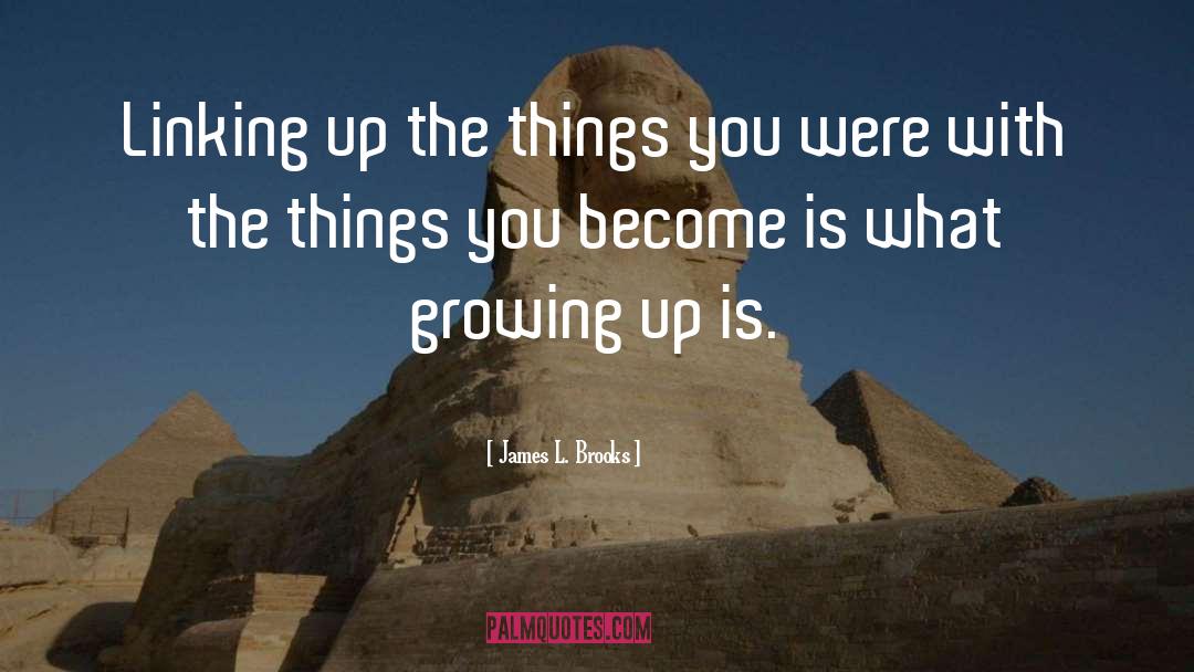 James L. Brooks Quotes: Linking up the things you