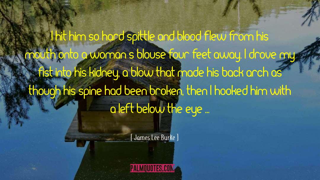 James Lee Burke Quotes: I hit him so hard