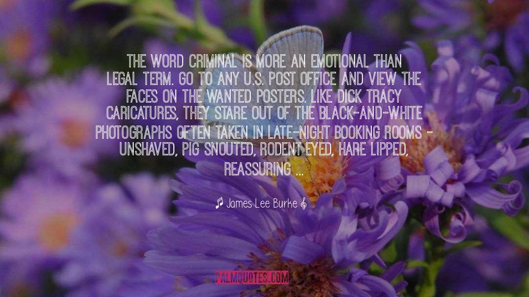 James Lee Burke Quotes: The word criminal is more