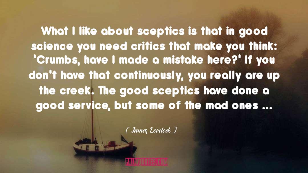 James Lovelock Quotes: What I like about sceptics