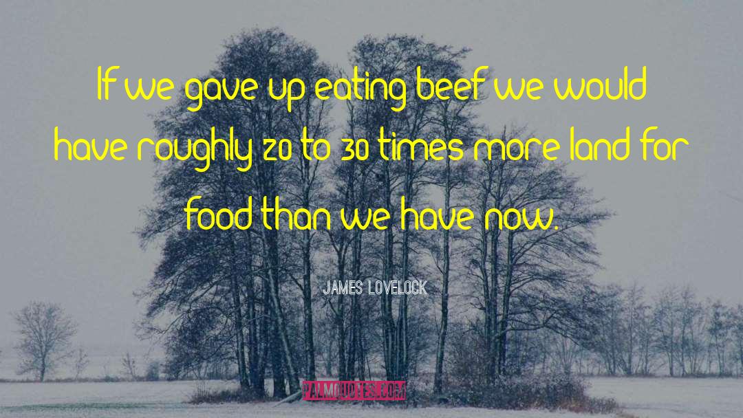 James Lovelock Quotes: If we gave up eating