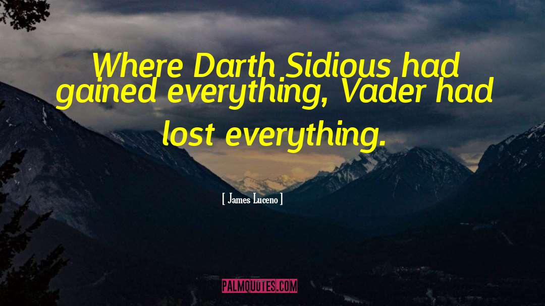 James Luceno Quotes: Where Darth Sidious had gained