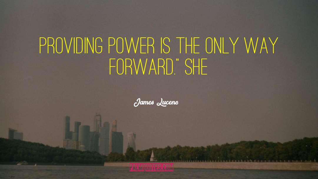 James Luceno Quotes: Providing power is the only