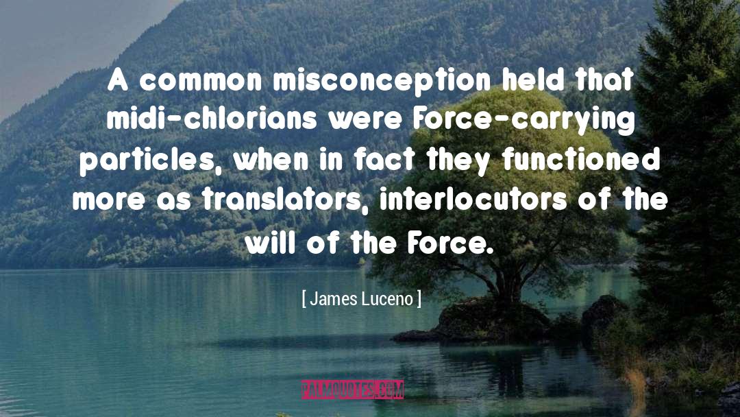 James Luceno Quotes: A common misconception held that