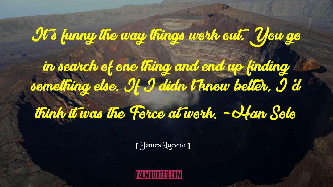 James Luceno Quotes: It's funny the way things