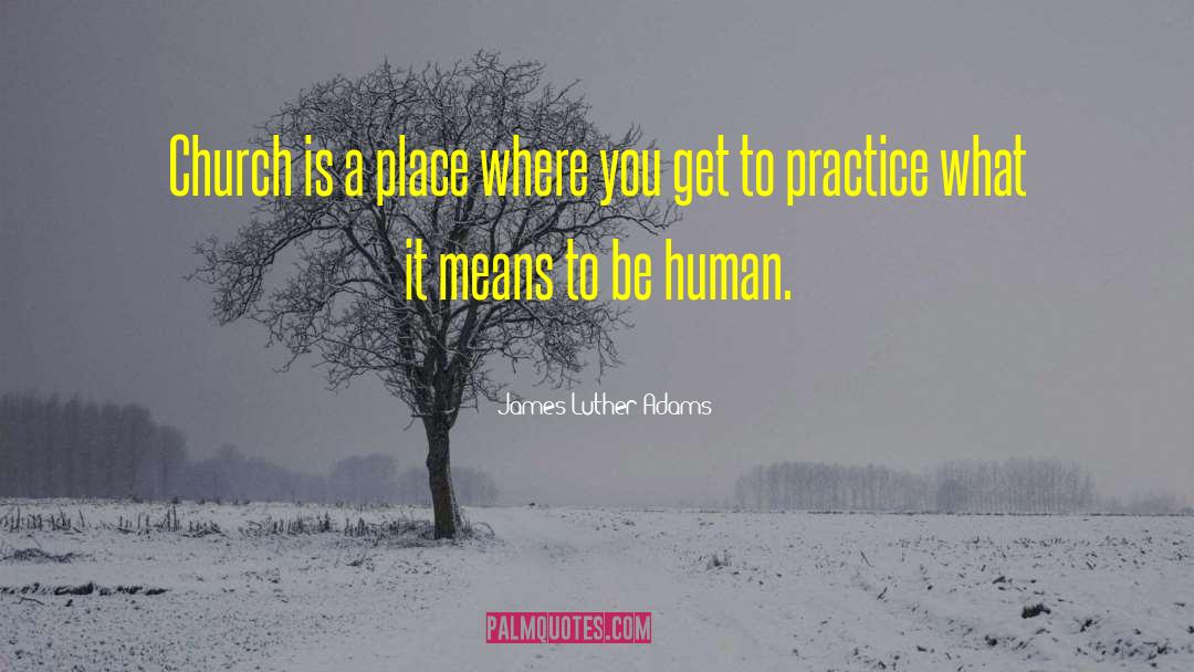 James Luther Adams Quotes: Church is a place where