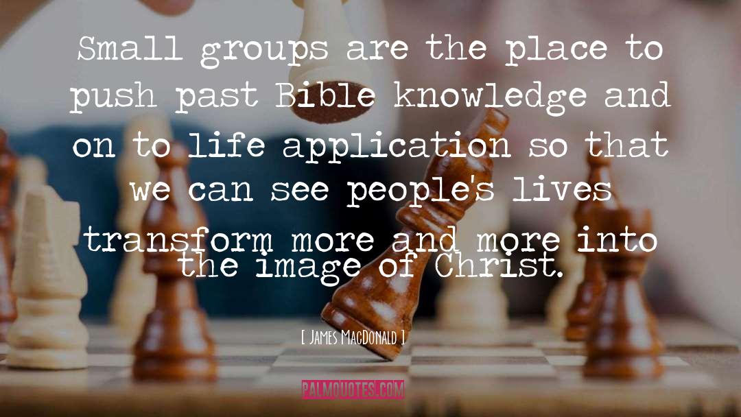 James MacDonald Quotes: Small groups are the place