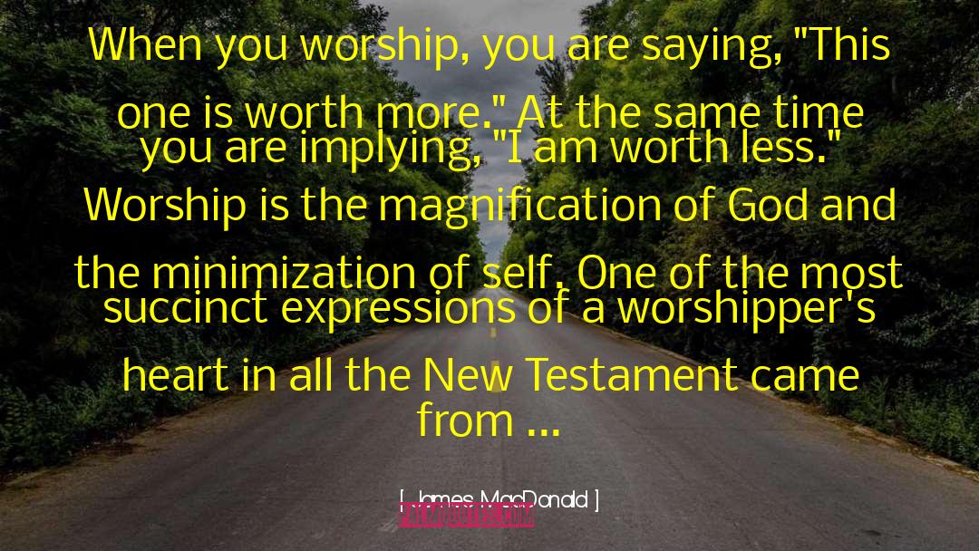 James MacDonald Quotes: When you worship, you are