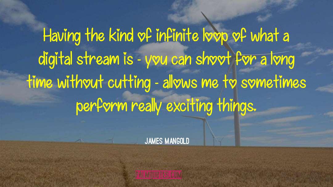 James Mangold Quotes: Having the kind of infinite
