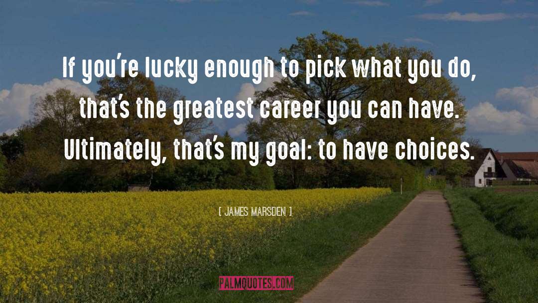 James Marsden Quotes: If you're lucky enough to