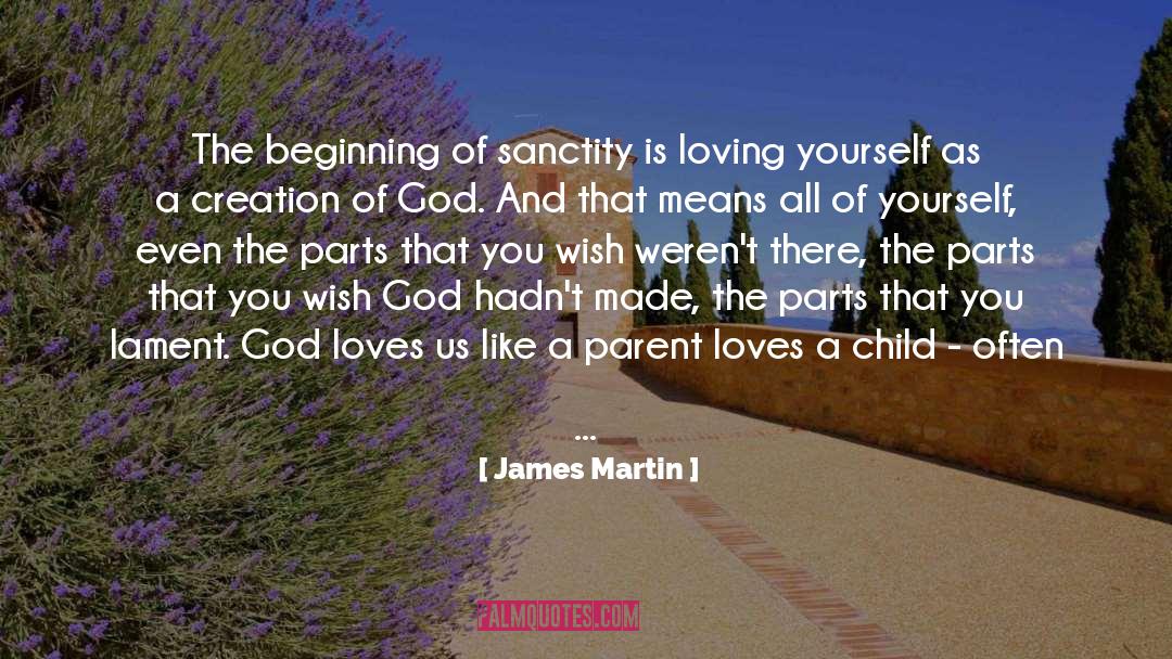 James Martin Quotes: The beginning of sanctity is