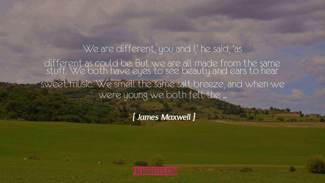 James Maxwell Quotes: We are different, you and