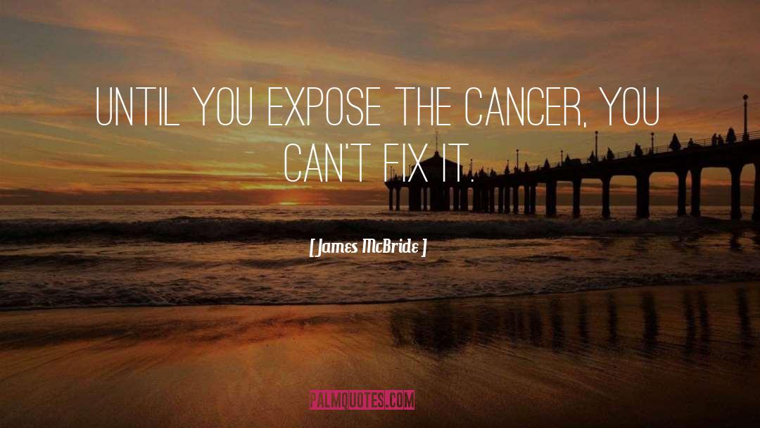 James McBride Quotes: Until you expose the cancer,